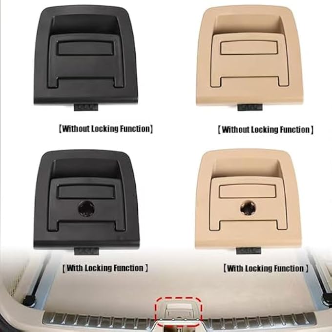 ريحني مقبض سجاد حصيرة خلفية متوافق مع سلسلة ملحقات بي إم دبليو 5 E60F07F11 20092016 X5 E70F15 20062018 X6 E71F16  وظيفة القفل 200720152016201720182019Without - Image 5