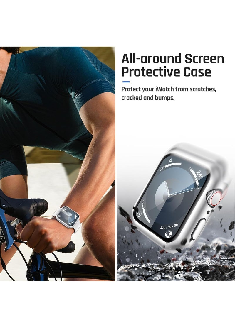 MIGOFAST Waterproof Screen Protector Case Compatible for Apple Watch Series 9 8 7 45mm Hard Bumper with Tempered Glass for iWatch Cover 45 mm - Image 5