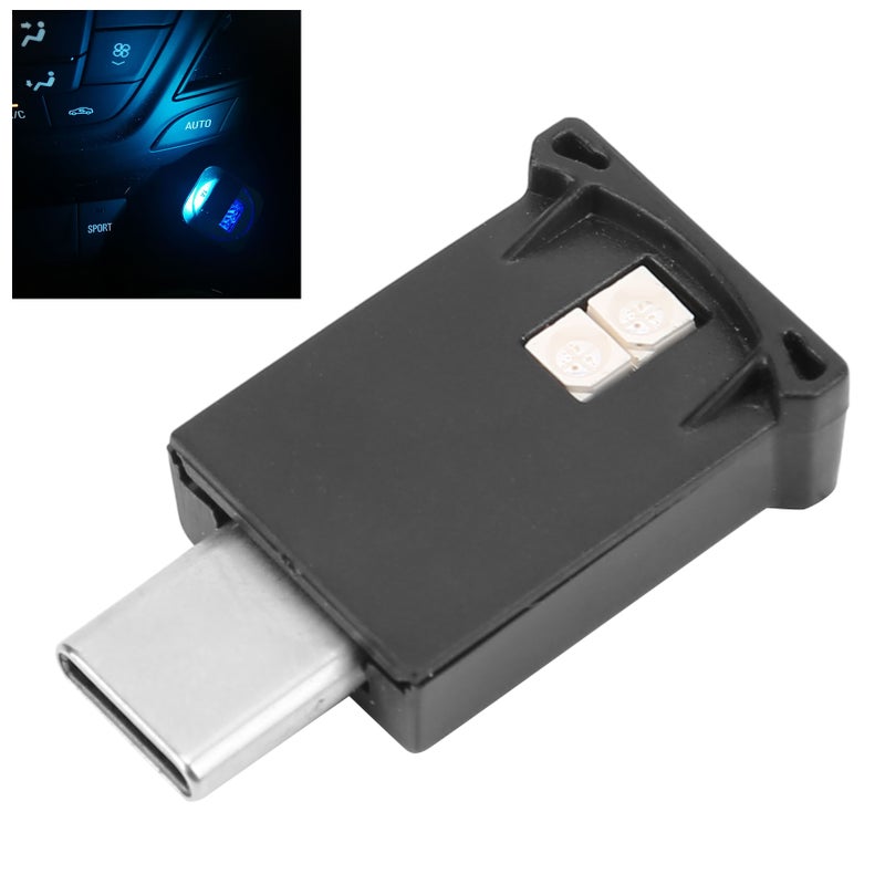 مصباح جو داخلي USB-C LED يتغير لونه (8 ألوان RGB) بتدرج ديناميكي ومعدل السطوع - Image 4