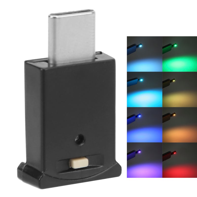 مصباح جو داخلي USB-C LED يتغير لونه (8 ألوان RGB) بتدرج ديناميكي ومعدل السطوع - Image 3