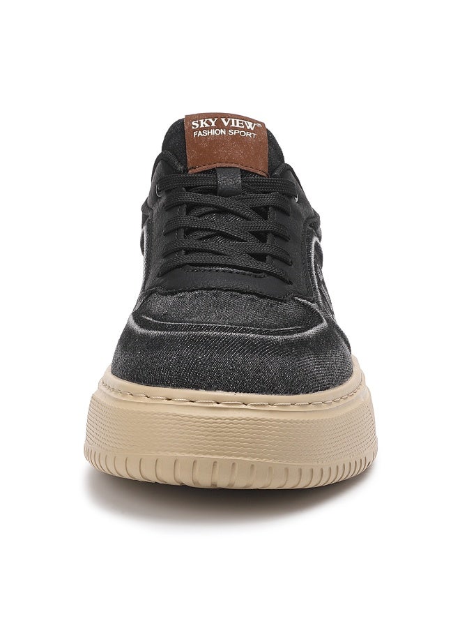 سكاي فيو أحذية SKY VIEW الرجالية العصرية من قماش الدنيم، أحذية كاجوال للرجال، أحذية رياضية خفيفة الوزن منخفضة الارتفاع، أحذية مشي خفيفة الوزن، مضادة للانزلاق - Image 4