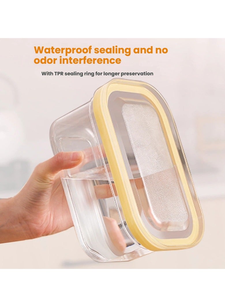 general Household cheese cheese butter storage with lid sealed box storage box butter freshness cutting box - Image 3