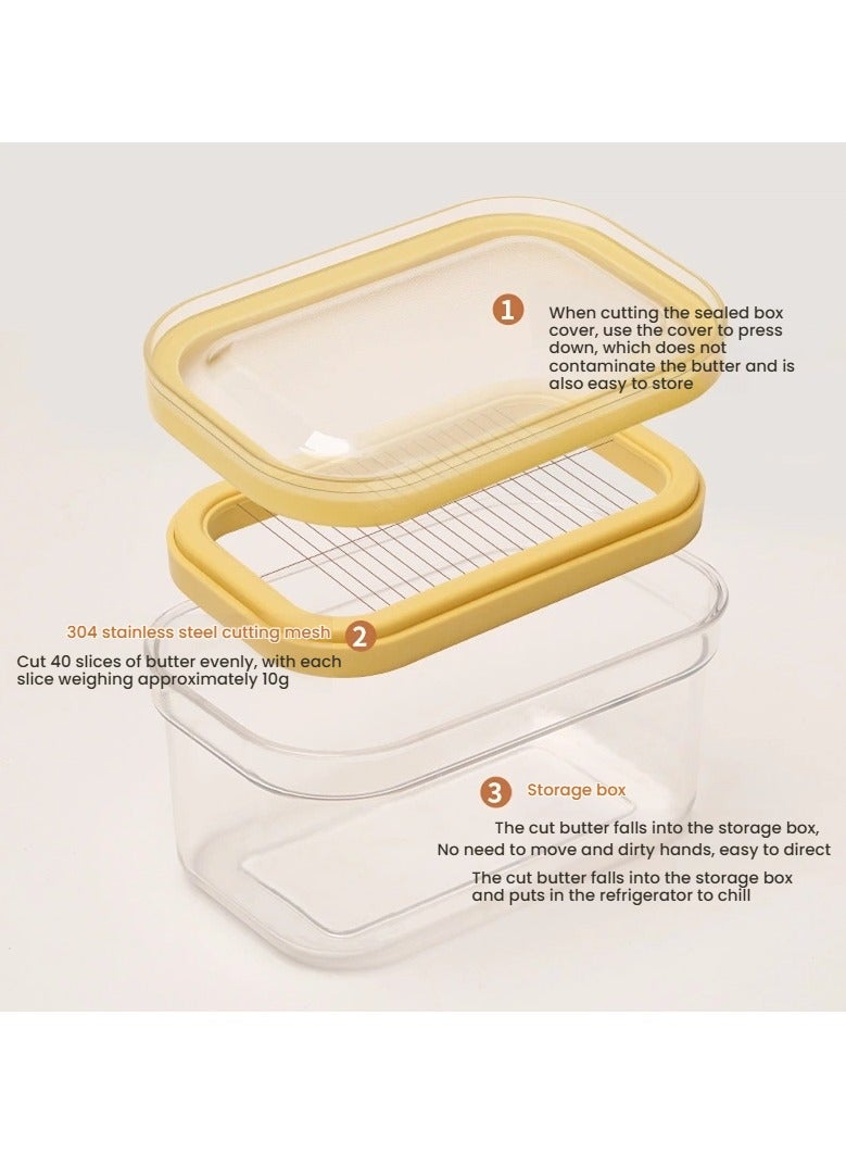 general Household cheese cheese butter storage with lid sealed box storage box butter freshness cutting box - Image 2