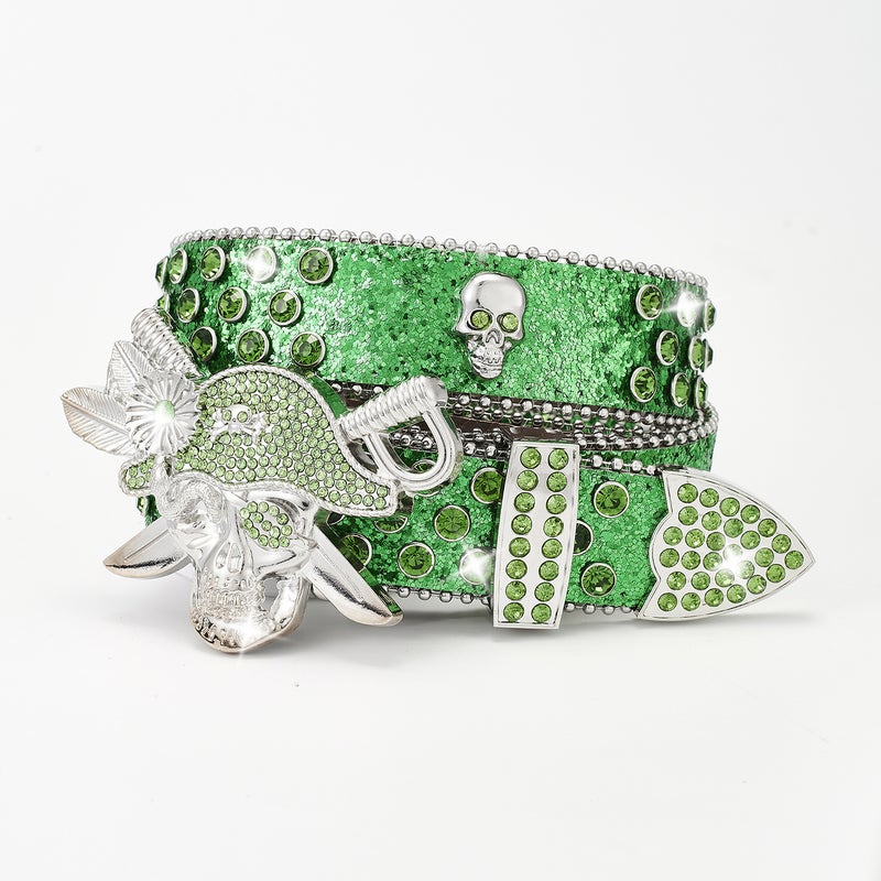 Punk Belt Style Pirate Rhinestone Punk Girl Wind Rock Fashion Belt Men'S And Women'S Belt - Image 4