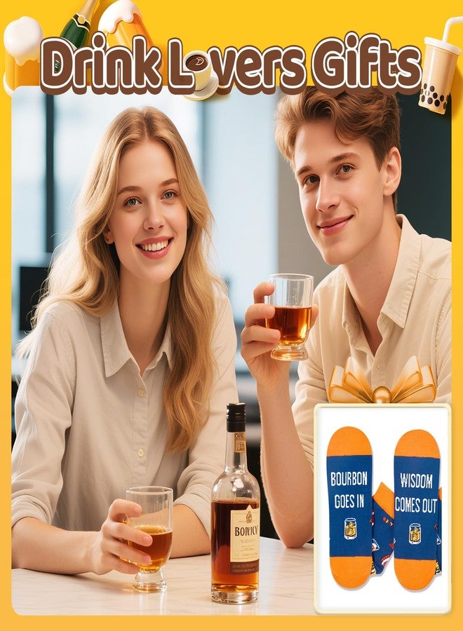 Zmart Bourbon Gifts for Men Women - Novelty Bourbon Socks for Him Her, Father's Day Gift for Dad Husband - Image 5