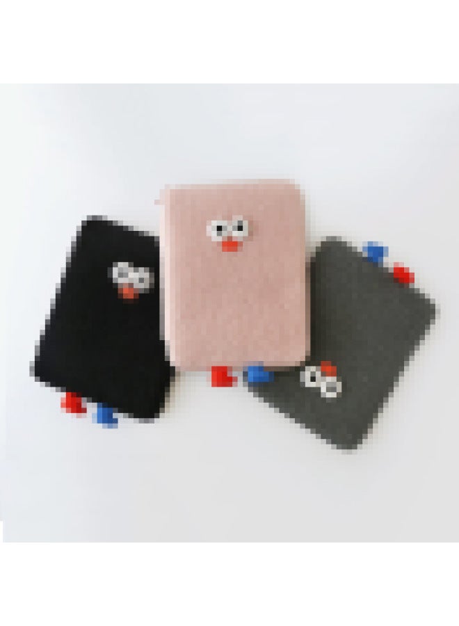 Ipad Storage Bag Cute Korean Ins Style Macbook 13 Inch 15.6 Inch Portable Laptop Bag For Women-Color:Black 11 Inch Knitted Cloth 11 Inch - Image 4