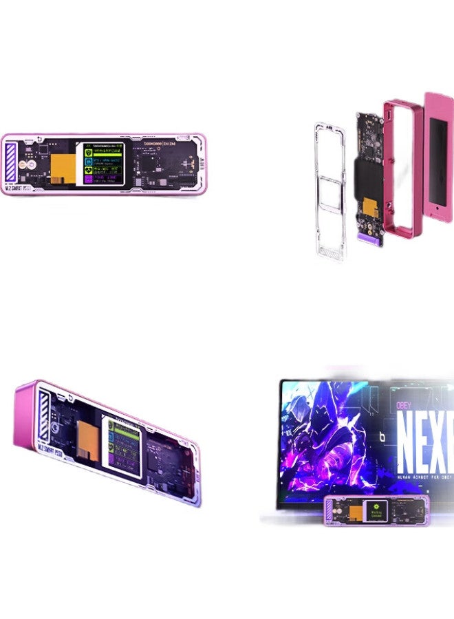 Dockcase M.2 Portable Hard Drive Enclosure With Screen Type C 3.2 External 10G High Speed Nvme Solid State Drive Enclosure For Laptop Ssd M.2 Box - Image 1