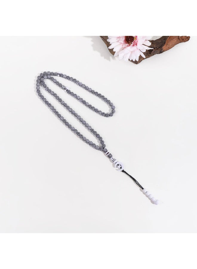 NIBEMINENT 33 Muslim Prayer Beads White/8mm