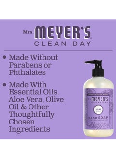 Mrs. Meyer's Clean Day MRS. MEYER'S CLEAN DAY Liquid Hand Soap, Lilac Scent, 12.5 Ounce Bottle (Pack of 3)  - Image 2