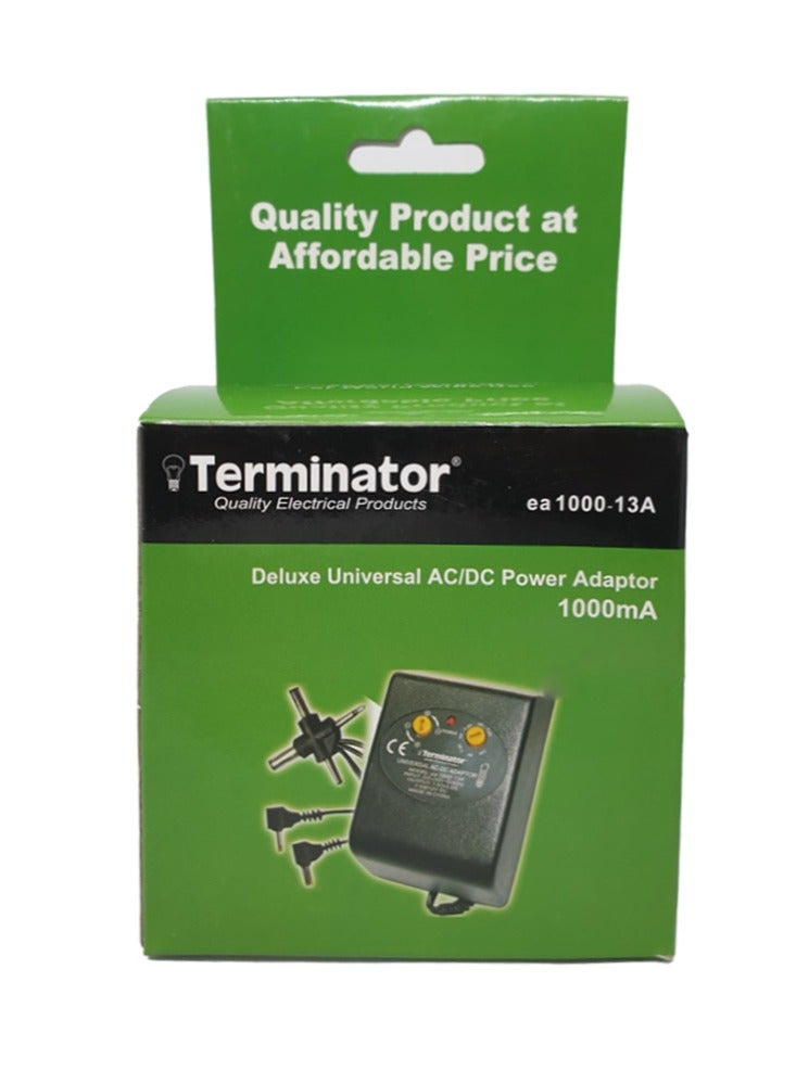 Terminator AC DC Dual Voltage Power Adaptor Universal 6 Way 1000mA - Image 1