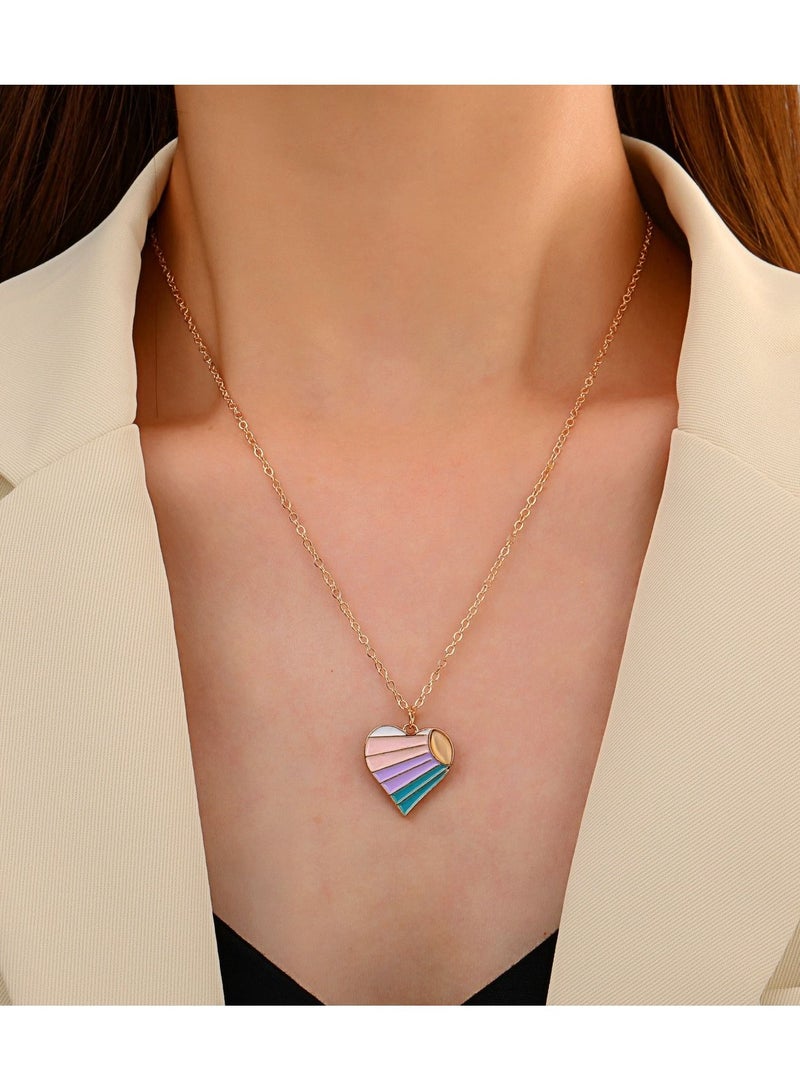 Devil's Eye Series Colorful Heart Necklace