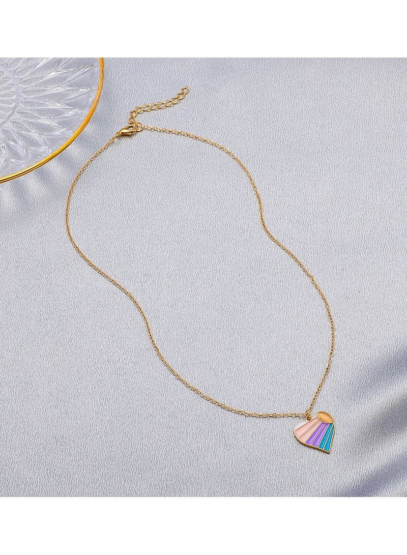 Devil's Eye Series Colorful Heart Necklace