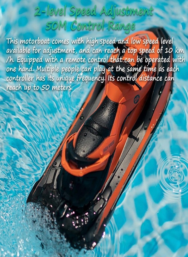 Miracland Remote Control Jet Ski with Driver - High Speed 2.4GHz RC Motorboat Water Toy - Dual Propellers - 2 Speed Levels - 50 Meters Control Range (Blue) - Image 5