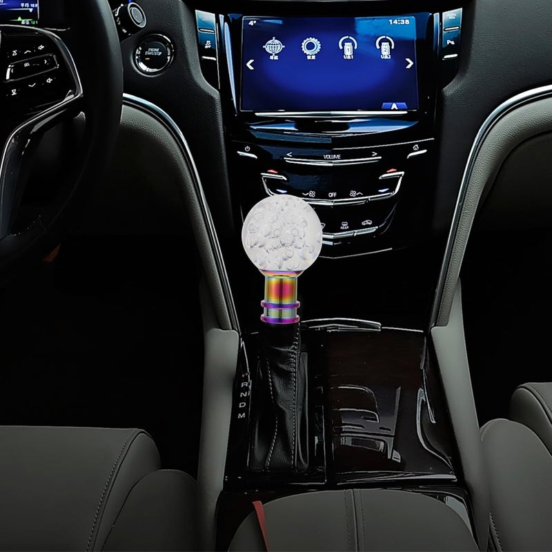 Acrylic Crystal Round Gear Shift Knob with 3 Adapters M8 M10 Large Size Manual Car Replacement Gear Head for Automotive Interior Accessories - Image 5