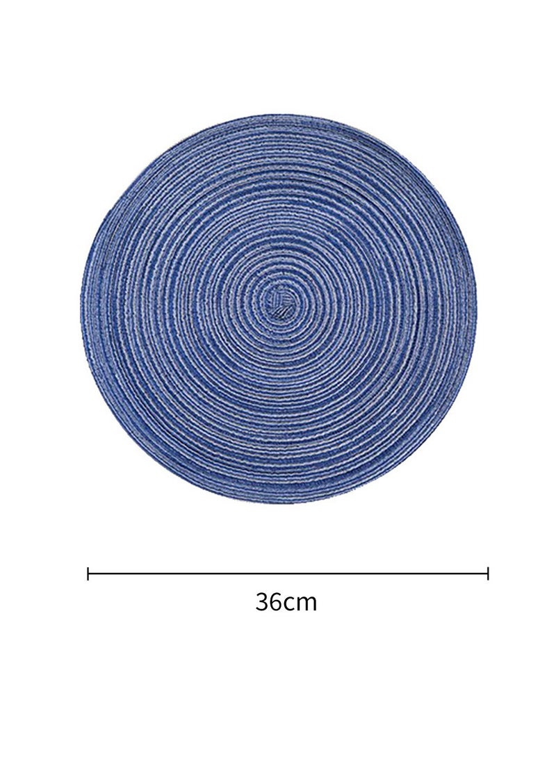 LEOKOR 6 Pack Round Woven Heat Resistant and Anti-Skid Table Mats Kitchen Table Place Mats  - Image 5