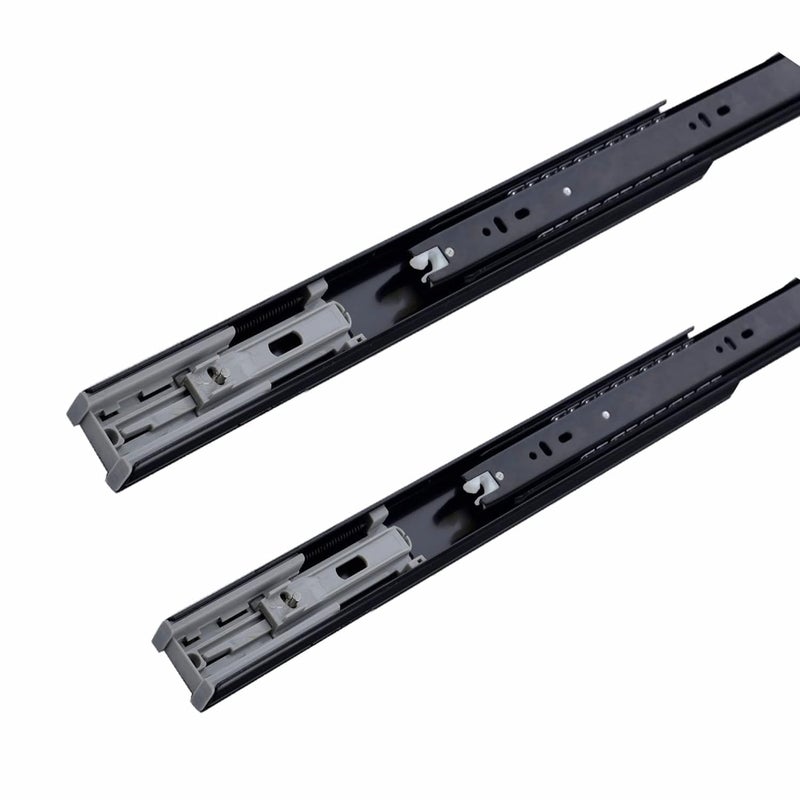 Dorset I Move Soft Close Ball Bearing Slide 12 inch | Telescopic Channel Soft Close | Drawer Channel 12 inch for Home, Kitchen and Wardrobe | Weight Capacity - 30 Kg [IMBB300SCBL] (Black) - Image 1