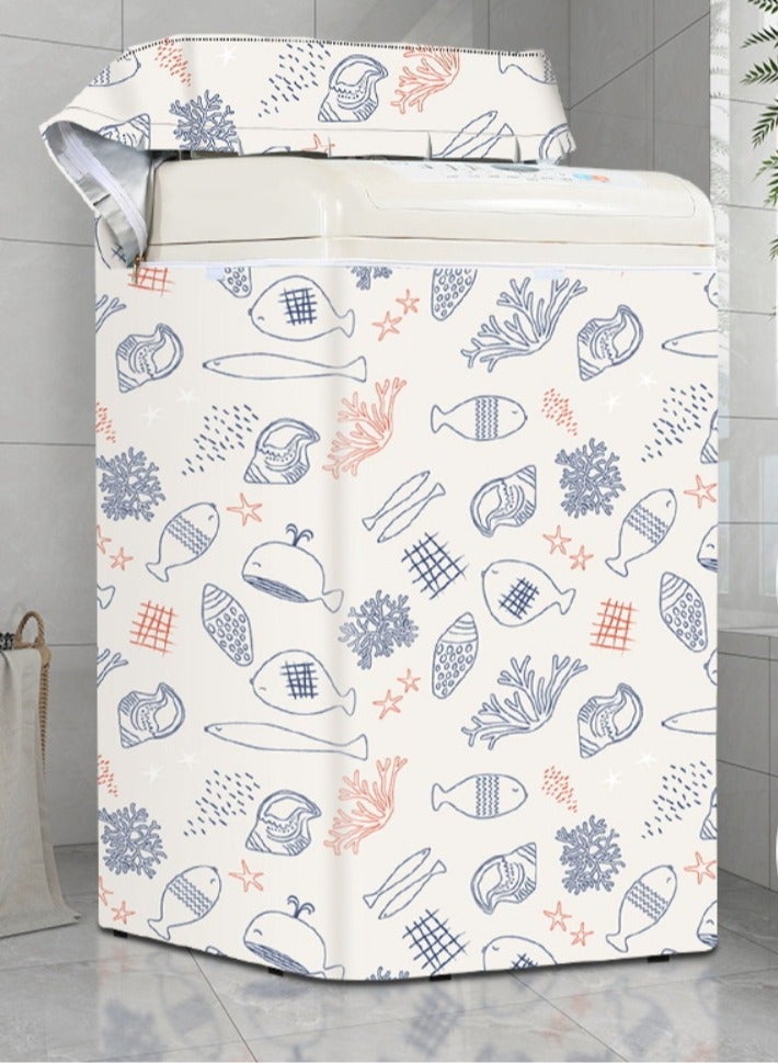 EBMINI Washing Machine Cover Washing Machine Dust Cover Waterproof And Sunscreen 