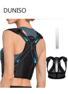 DUNISO Posture Corrector for Women and Men, Back Brace Fully Adjustable & Comfy, Support Straightener for Spine, Neck, Clavicle and Shoulder, Improves Posture and Pain Relief  - Image 1