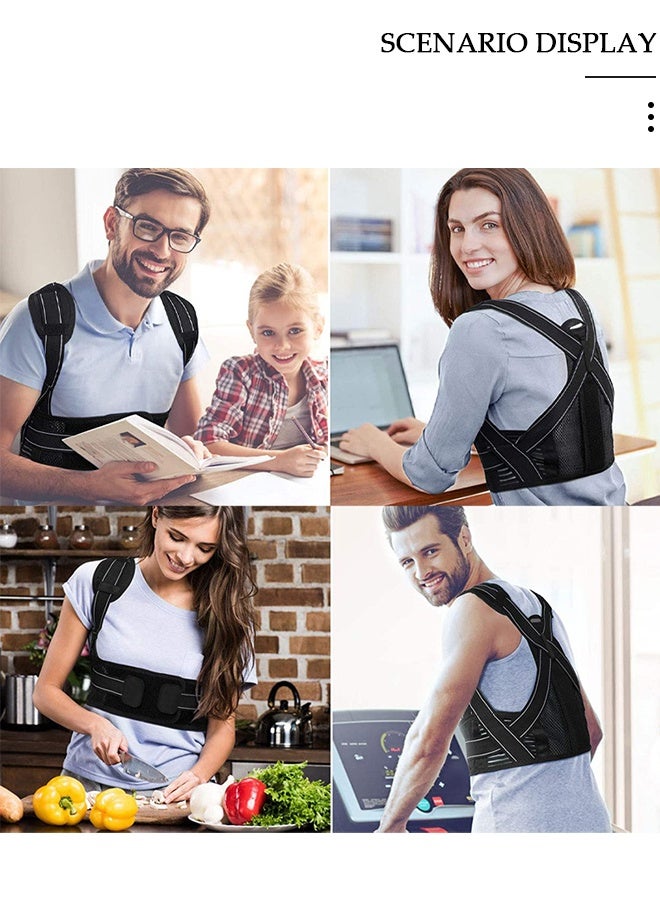 DUNISO Posture Corrector for Women and Men, Back Brace Fully Adjustable & Comfy, Support Straightener for Spine, Neck, Clavicle and Shoulder, Improves Posture and Pain Relief - Image 3