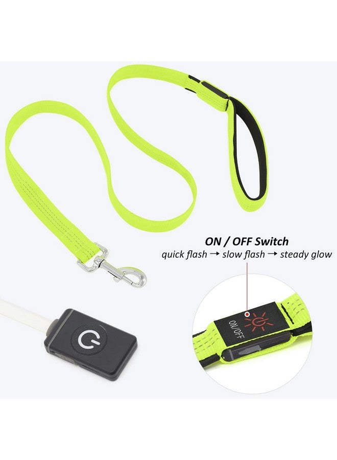 BSEEN Up Dog Leash - Bseen Rechargeable Nylon Webbing Glowing Pet Leash, Light Up Puppy Lead For Nighttime Dog Walking (47 Inch (120Cm), Reflective Green) - Image 3