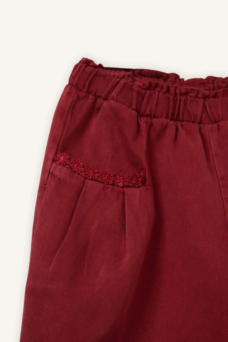 ديفاكتو Baby Girl Paperbag Fit Tencel Trousers
