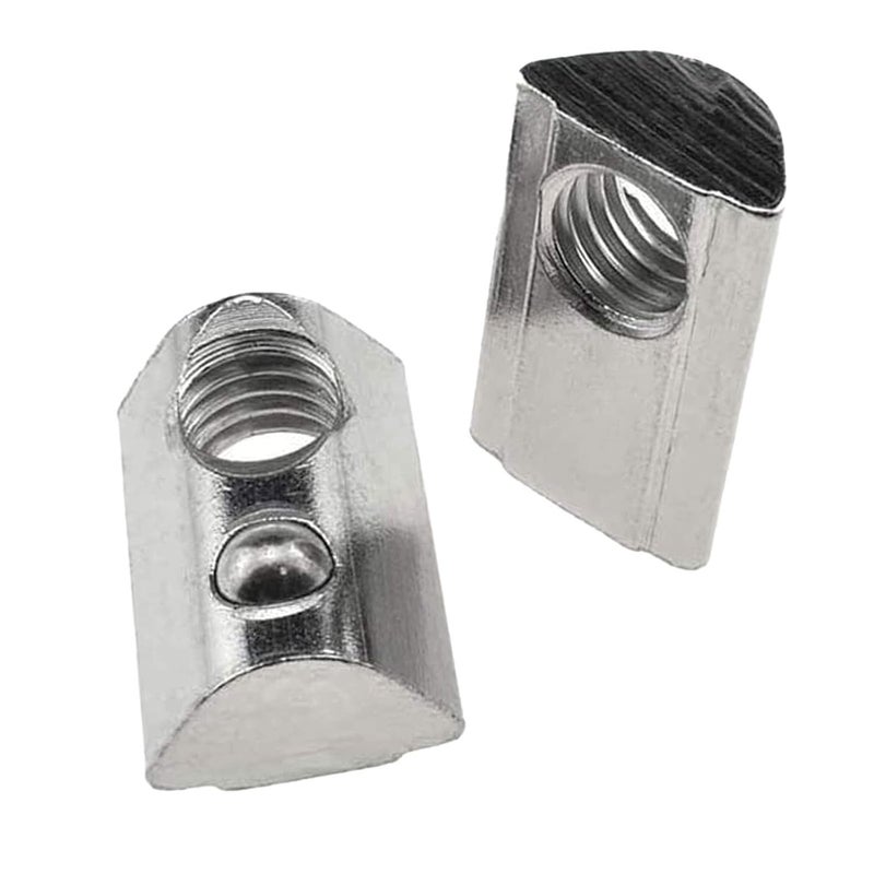 DGZ 4040 Series M8 T Slot Nuts Roll-in Spring Ball Loaded Elastic Nuts Carbon Steel for 4040 Series Aluminum Extrusion Profile Rail with 8mm Slot for 3D Printer（20Pcs） - Image 1