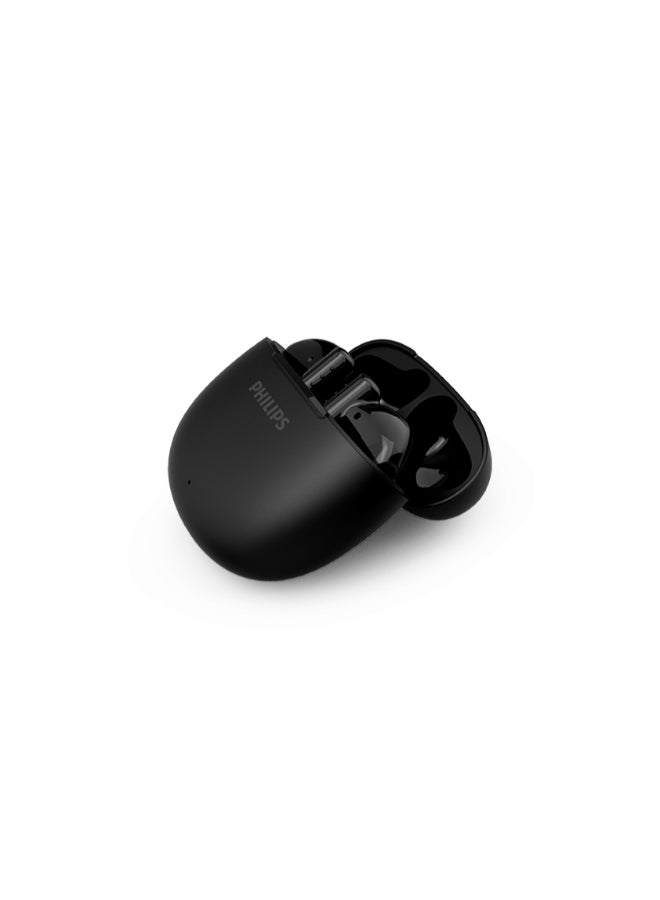 Philips TAT1139BK True Wireless Earbuds – Stylish Black Finish, Crystal-Clear Calls, Extended Playtime Performance Black - Image 2