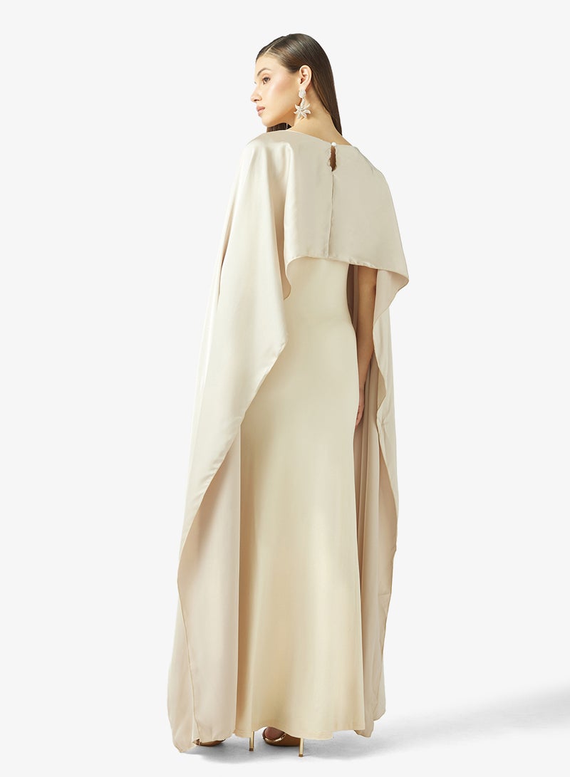ELLA Shift Dress With Cape Sleeves - Image 2
