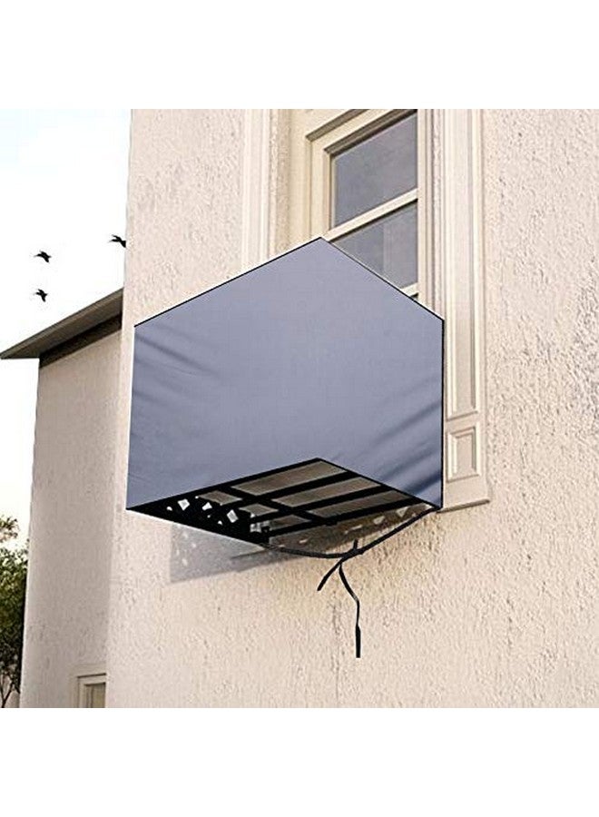 The Furnishing Tree The Furnishing Tree Window AC Cover 2 ton Waterproof and dustproof Polyester Grey Color, 24 IN (TFTWDW2T_POLGrey)  - Image 1
