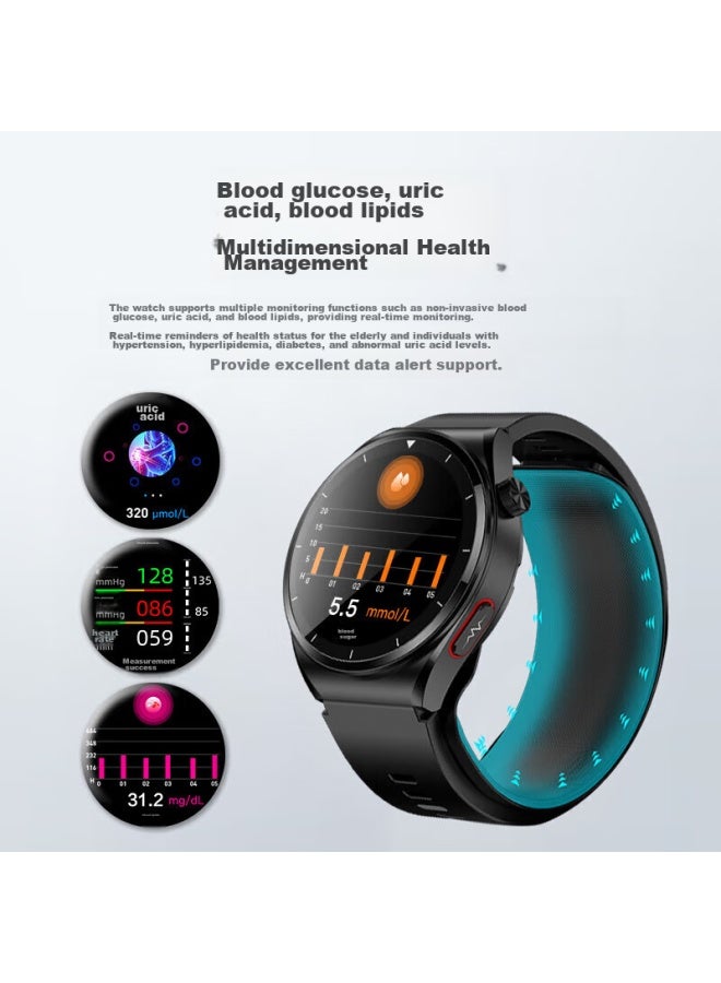 Kpep High-precision Airbag Blood Pressure Watch, Evaluates Uric Acid And Blood Glucose, Health Monitoring, Heart Rate, Blood Oxygen, Sleep, Gift For Parents, Gift For Elderly, Health Watch - Image 3