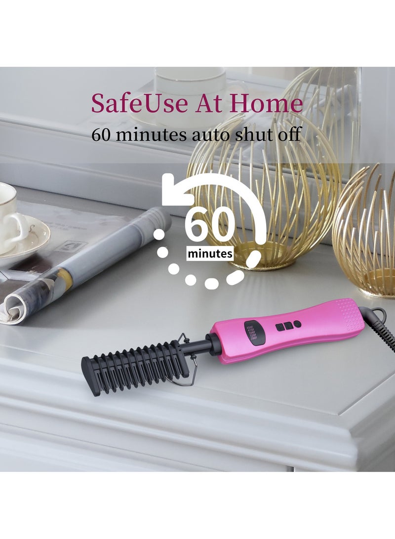 general Straight curly comb bangs LCD dual-purpose copper comb home curly hair straightener wand multi-function electric styling comb - Image 5