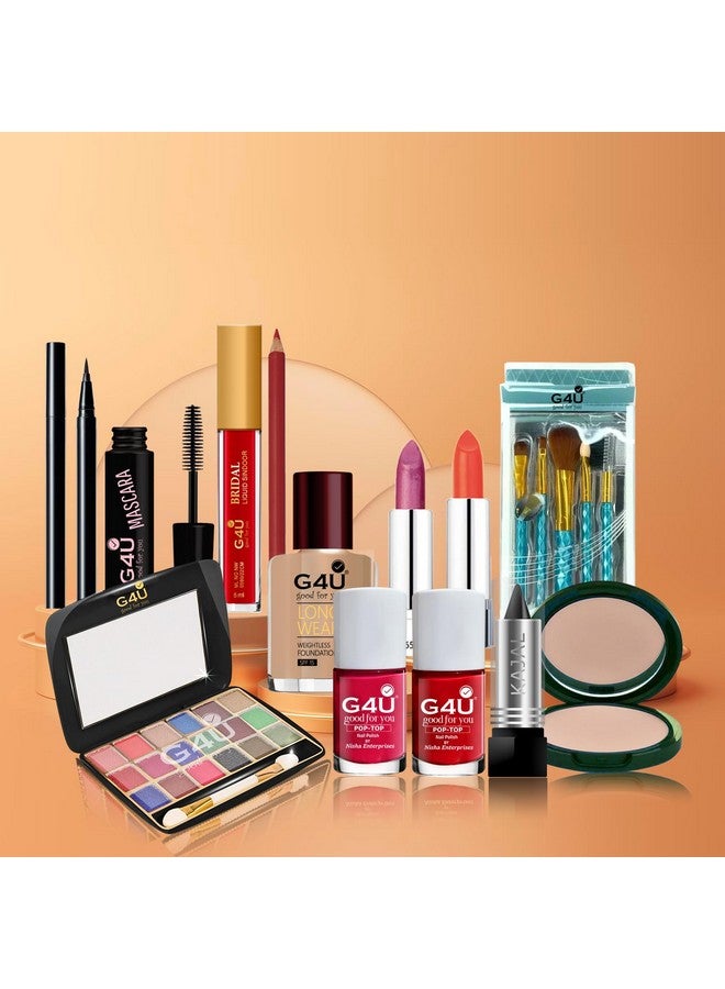 G4U Complete Makeup Set For Women | Pro Beauty Elegance Kit Pack Of 17 Pcs | Gift Set For Girls A04 - Image 1