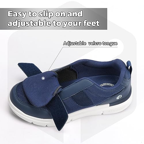 FitVille Diabetic Shoes for Men Extra Wide Width, Swollen Feet Shoes for Diabetics Pain Relief(Dark Blue, 12 Extra Wide) - Image 2