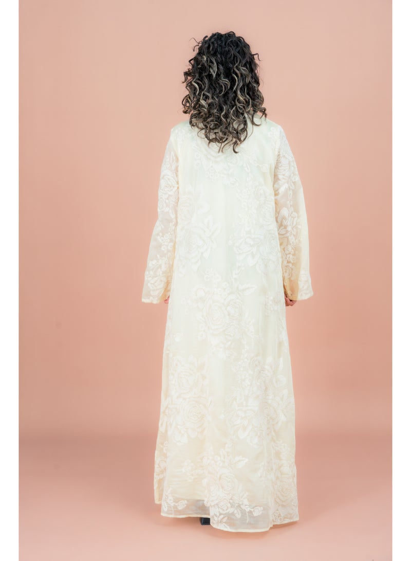 اكسا جلابية مطرزة بالورود - Image 2