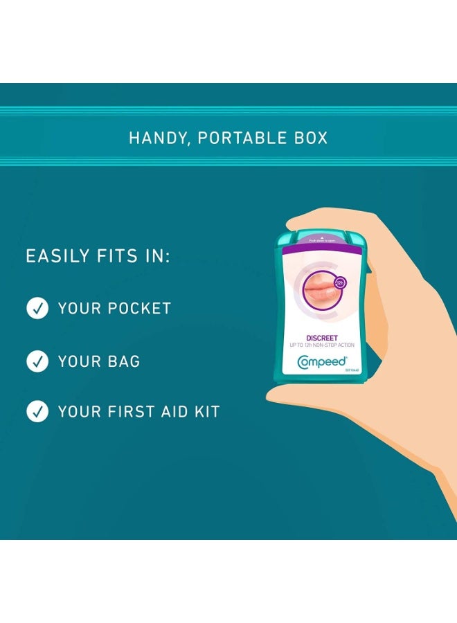 Compeed Cold Sore Patch-Invisible, Fever Blisters For Lips With 12 Hours Non Stop Action Lip Patch For Women, Men, 15 Patches Pack, Set Of 2 Box - Image 2