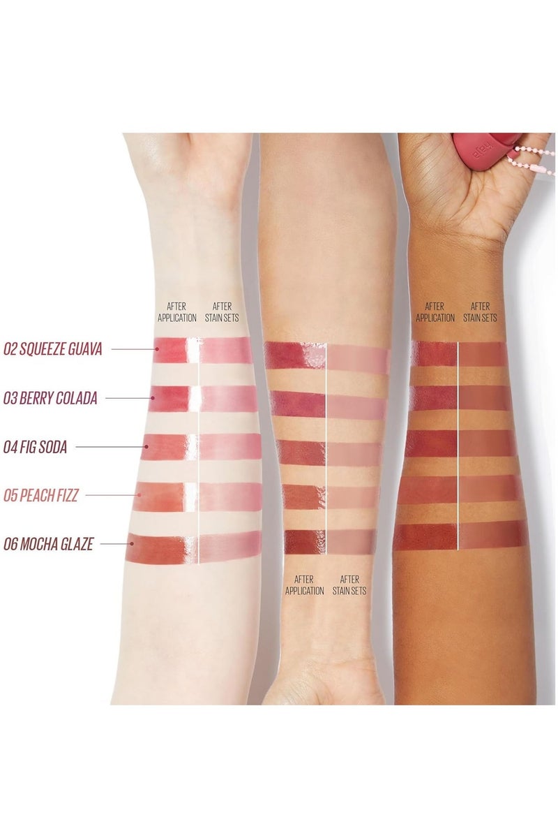 كاجا أحمر شفاه وخدود كاجا جليزد مع سلسلة مفاتيح - لون جيلي تشارم 01 تشيري سبريتز - لون شفاه وخدود يدوم طويلاً - تركيبة جل خفيفة ومرطبة مع سلسلة مفاتيح - Image 5