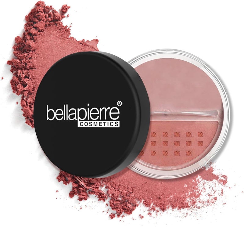 bellapierre Mineral Blush Warms Complexion for a Healthy Glow NonToxic Paraben Free Hypoallergenic Loose Powder 4 Grams Desert Rose