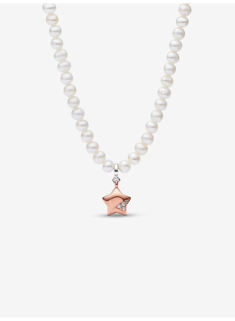 دورا قلادة لؤلؤية على شكل نجمة الحظ من الأوريغامي - Image 1