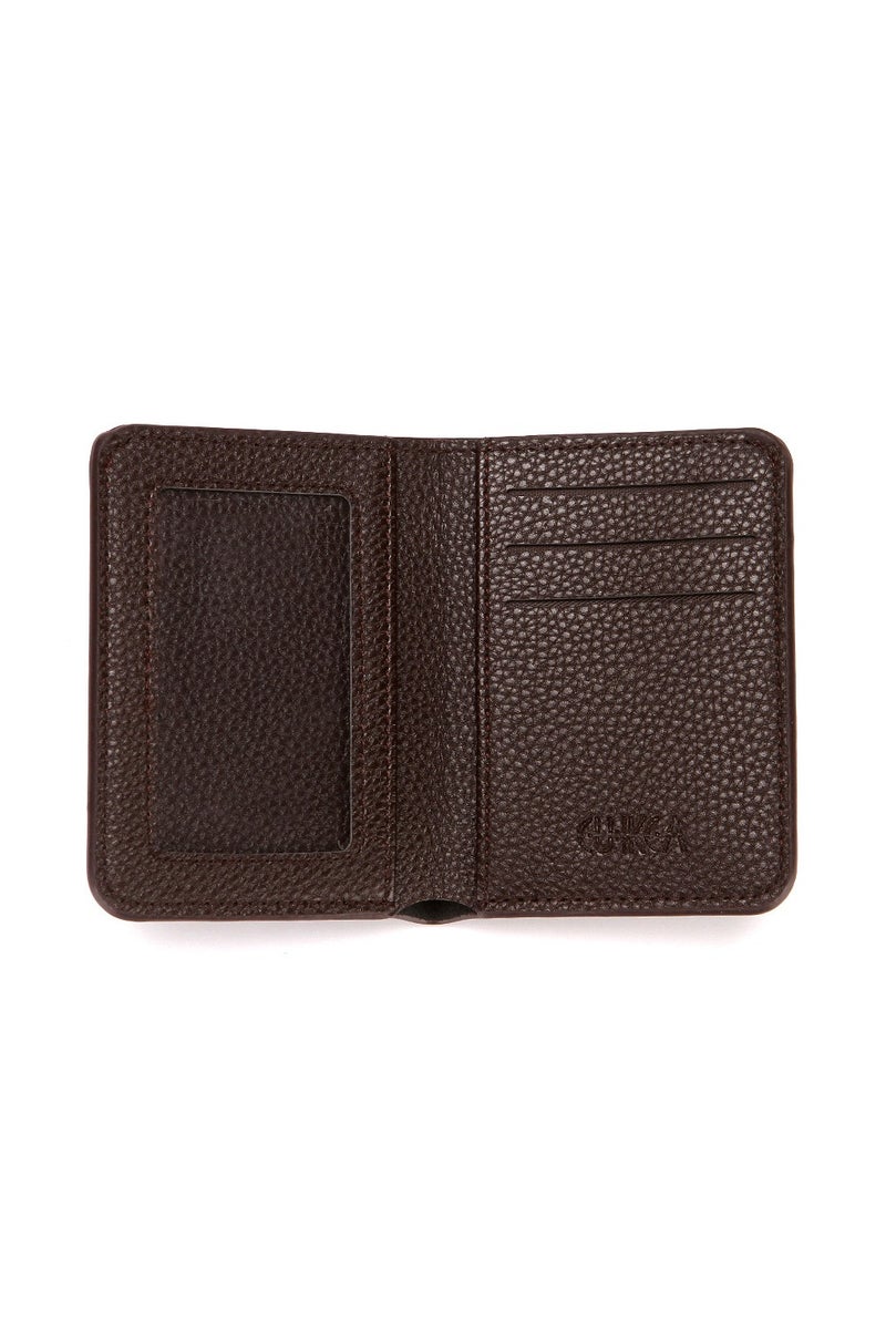 CUIKCA Wallet for Men, Bifold Pocket Wallet with ID Window ,Brown 11x8.5x1cm - Image 3
