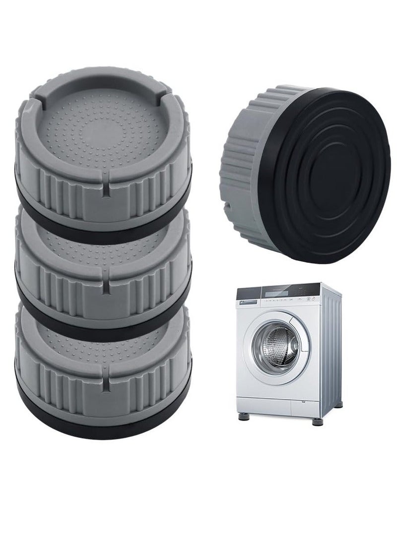 Anti Vibration Pads 4Pack Stackable Shock Noise Cancelling Washer Dryer Isolation Pad Non slip Noise Cancelling Rubber Feet Pad Stabilizer for Heavy Duty Washing Machine Furniture's Legs - Image 1