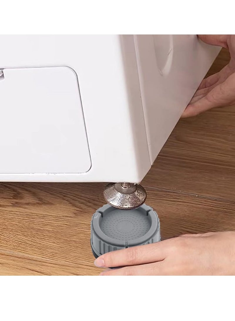 Anti Vibration Pads 4Pack Stackable Shock Noise Cancelling Washer Dryer Isolation Pad Non slip Noise Cancelling Rubber Feet Pad Stabilizer for Heavy Duty Washing Machine Furniture's Legs - Image 3