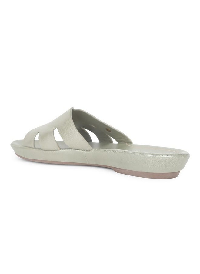 Hush Puppies - Hush Puppies Canna New Mule Womens Casual Mule Slippers In Green (6 Uk) - Image 1
