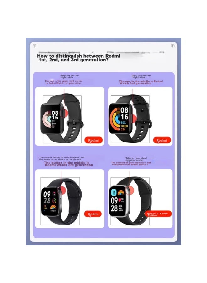 Chensong Compatible With Redmi Watch 2, Redmi Watch 2 Strap, Nfc Smart Watch Band, Sports Watch Replacement Silicone Strap, Universal Watch 2 Smart Watch Band - Image 3