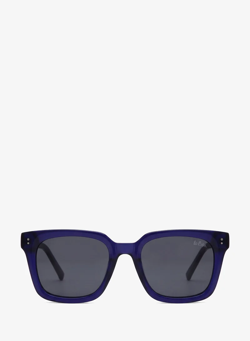 Lee Cooper Polarized Sunglasses Blue Frame Grey Mirror Lens 52mm  - LCM10817C1