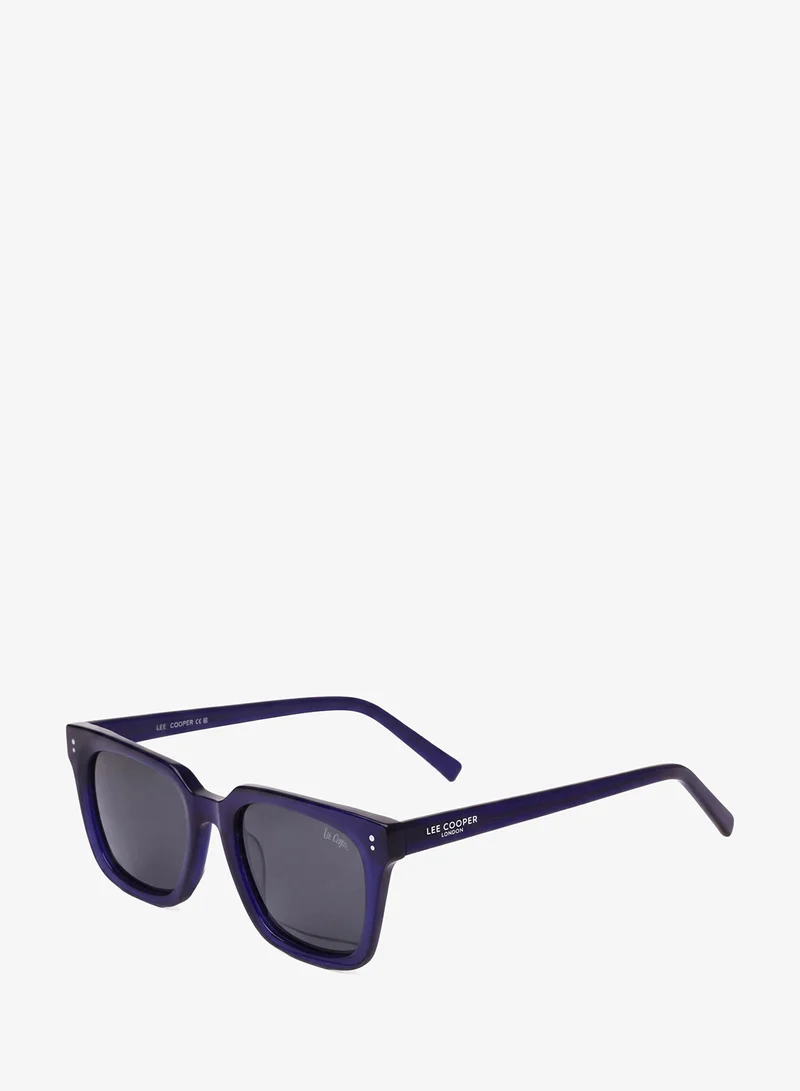 Lee Cooper Polarized Sunglasses Blue Frame Grey Mirror Lens 52mm  - LCM10817C1
