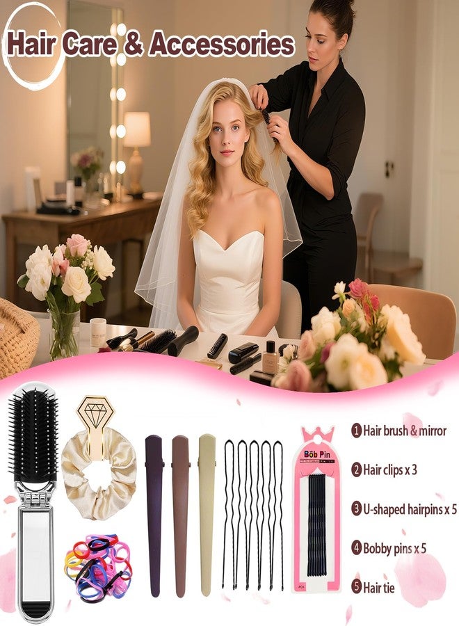 SHELAKIN Bridal Emergency Kit for Wedding Day, Women's 40+ Essentials Items for Bride with Cosmetic Bag, Must-Haves for Wedding & Daily Travel, All-in-One Survival Set, Perfect Bride Wedding Gift - Image 2