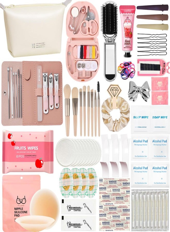SHELAKIN Bridal Emergency Kit for Wedding Day, Women's 40+ Essentials Items for Bride with Cosmetic Bag, Must-Haves for Wedding & Daily Travel, All-in-One Survival Set, Perfect Bride Wedding Gift - Image 1