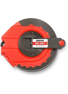 GEEPAS Geepas GT59013 30M Fibre Measuring Tape - Long Fibreglass Measuring Tape Made of Strong and Long-lasting ABS Tough Outer Case and Metal Ring at End  - Image 1