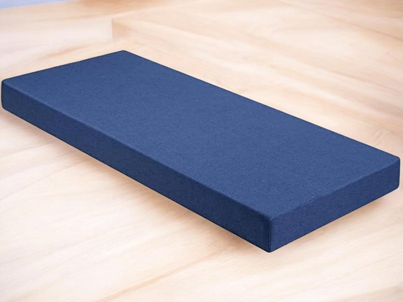 ATOOTFUSION Orthopedic High-Density HR Foam Mattress | High-Resilience (HR) Dual-Sided Foam | Single Size Bed Mattress - Navy Blue 3-Year Warranty (72X35X2 Inches) - Image 3
