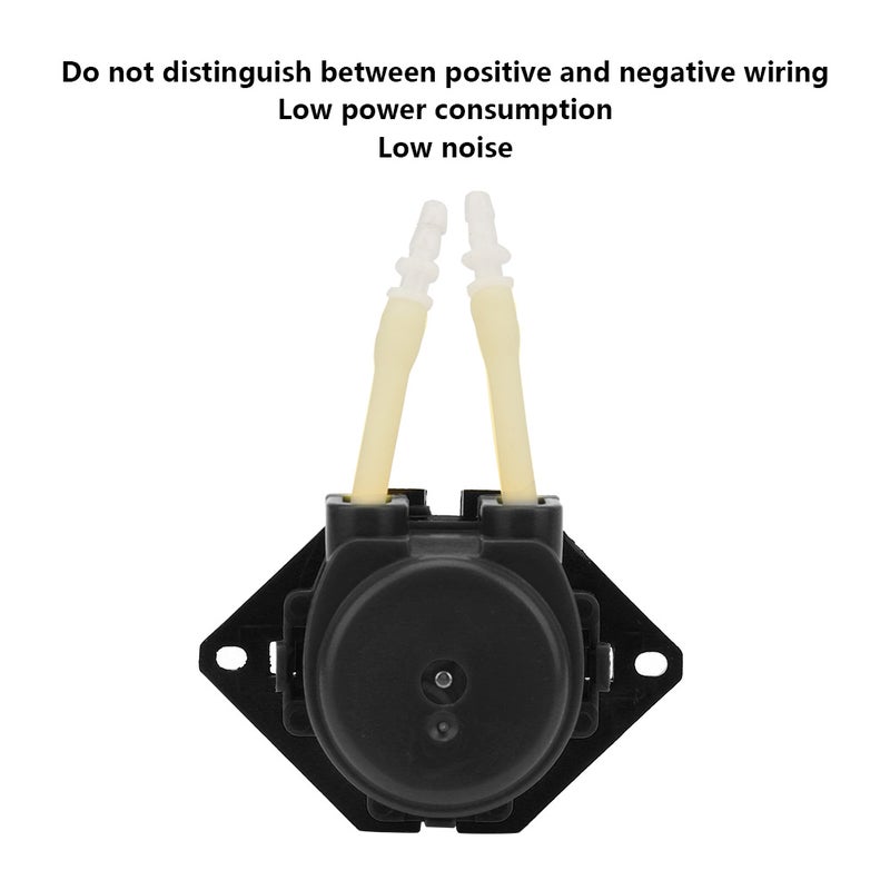 D-2 2*4mm DC 24V DIY Peristaltic Liquid Pump Dosing Pump for Laboratory Analytic(Black) - Image 2